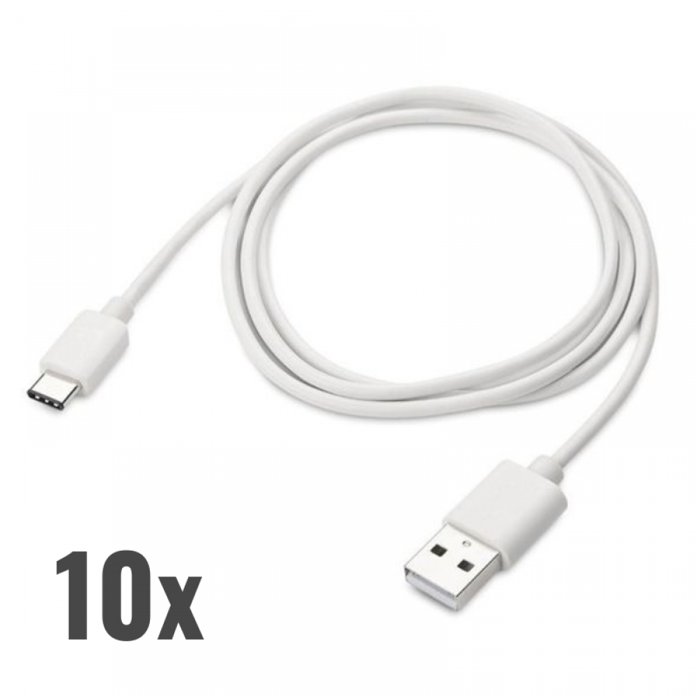 Кабель USB to Type-C (White) 10 шт