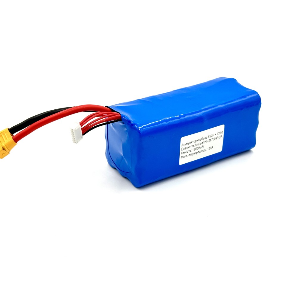 Акумулятор для дрона FPV Li-ion 6s3p 12600 mAh XT90