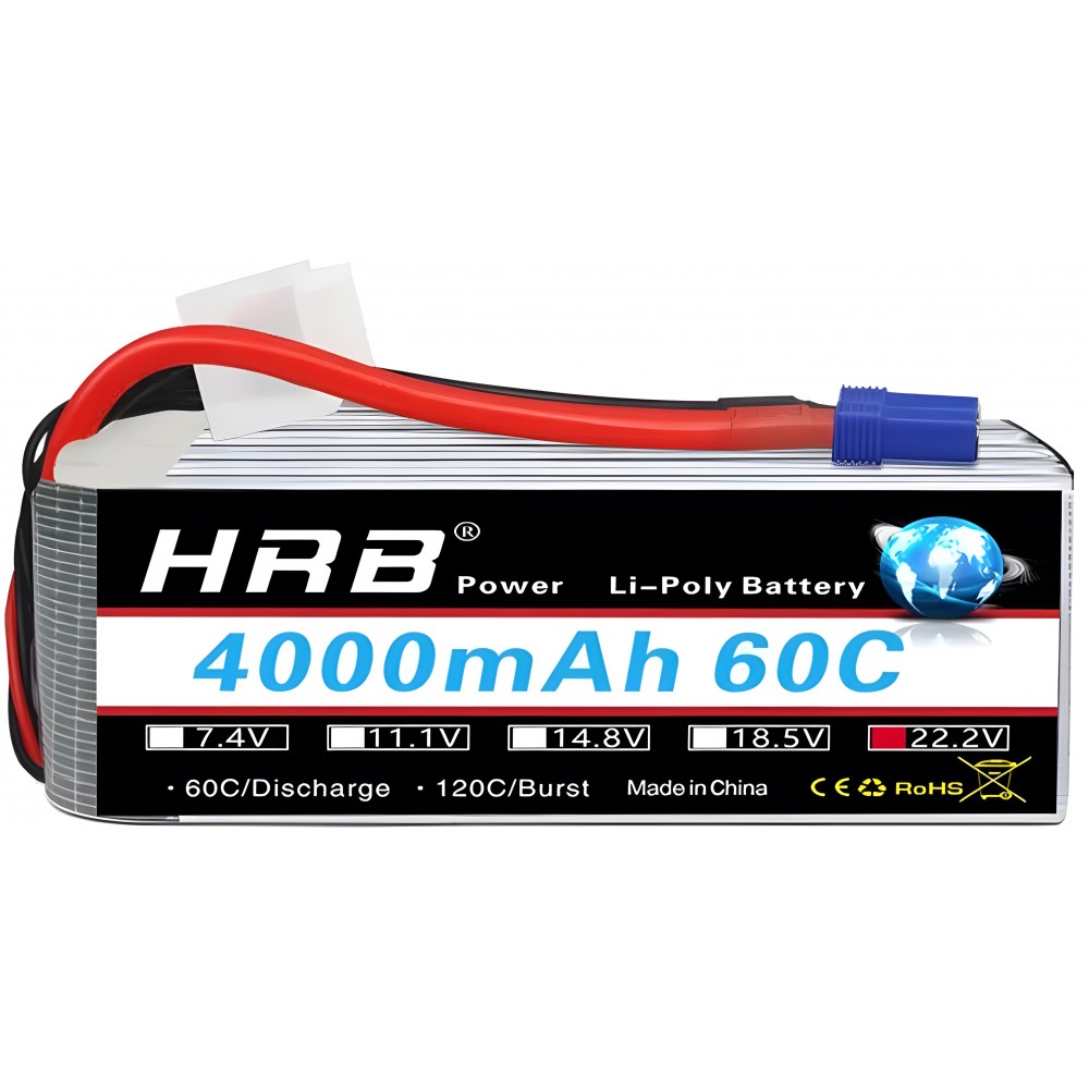 Акумулятор для дрона HRB Lipo 6s 22.2V 4000mAh 60C XT60