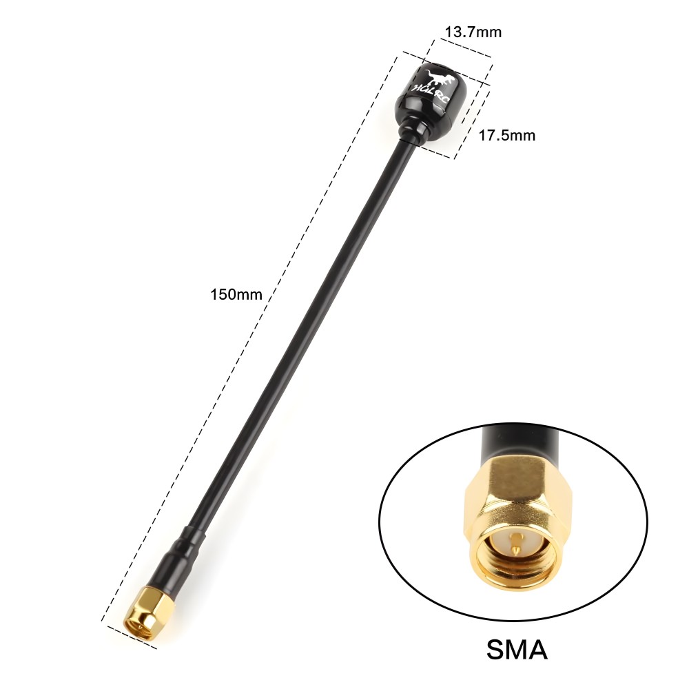 Антена HGLRC Long Range Hammer 5.8G LHCP 150мм SMA