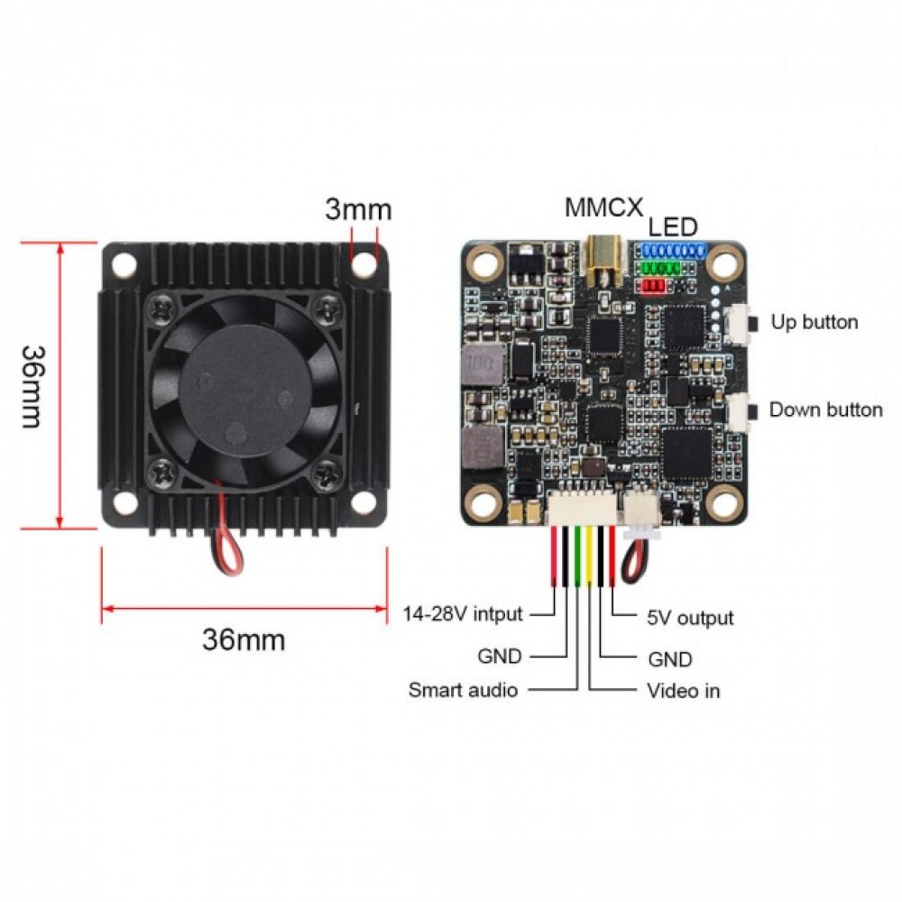 Відеопередавач (VTX) AKK Ultra Long Range All Channels Version 3W 4.9G Low Band 80CH