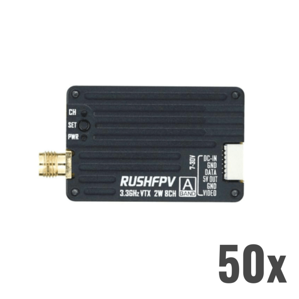 Відеопередавач (VTX) RushFPV 3.3GHz 2W з відеоантеною (50 шт)