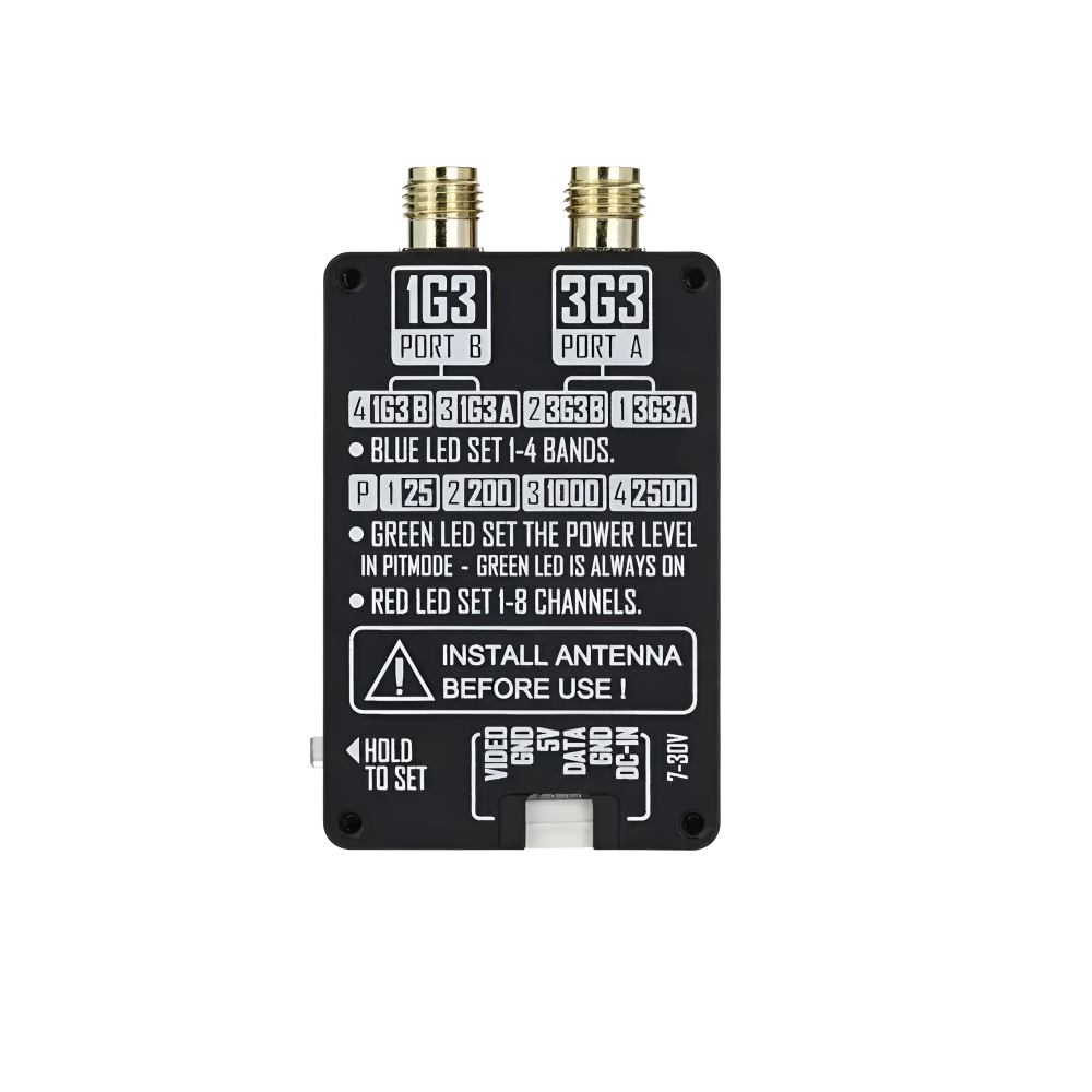 Відеопередавач  (VTX) RushFPV 1.3G/3.3G Dual-Band з відеоантенами