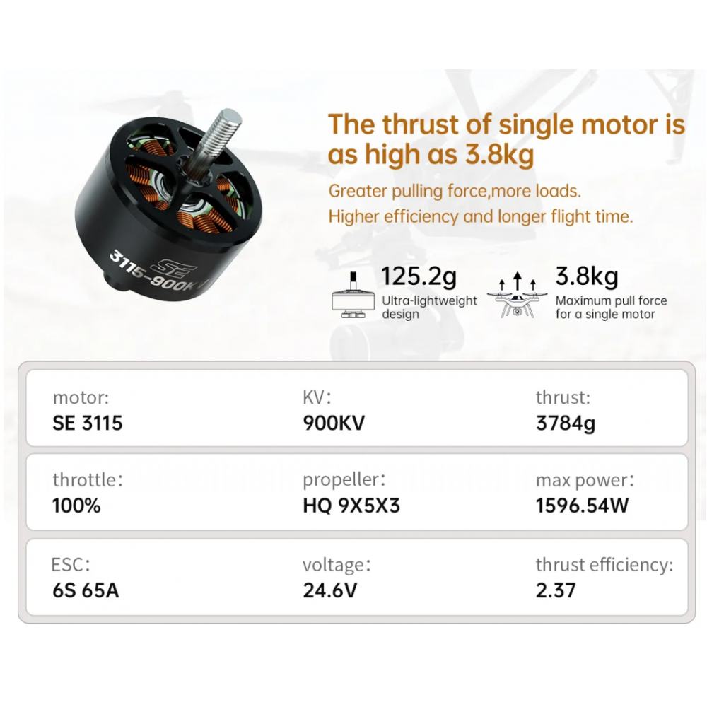 Двигун для дрона BrotherHobby SE 3115 900KV