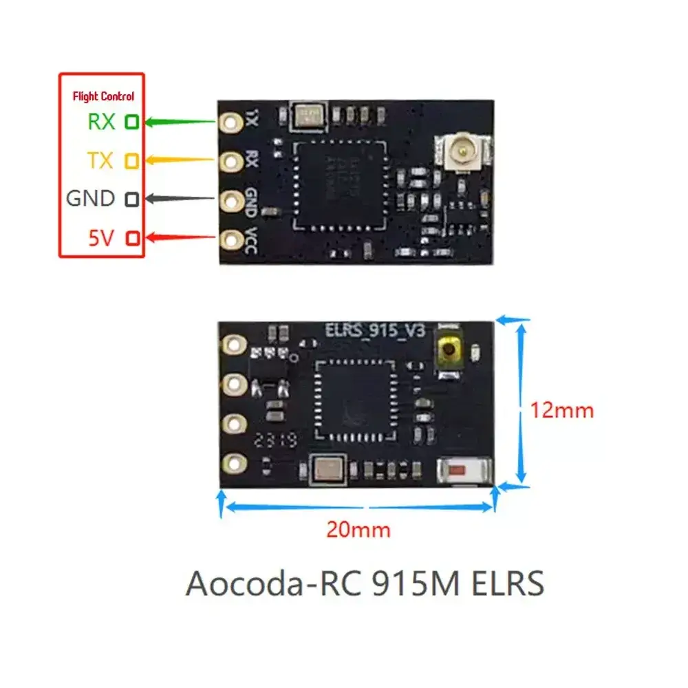 Приймач Aocoda-RC ExpressLRS ELRS 915MHZ Nano