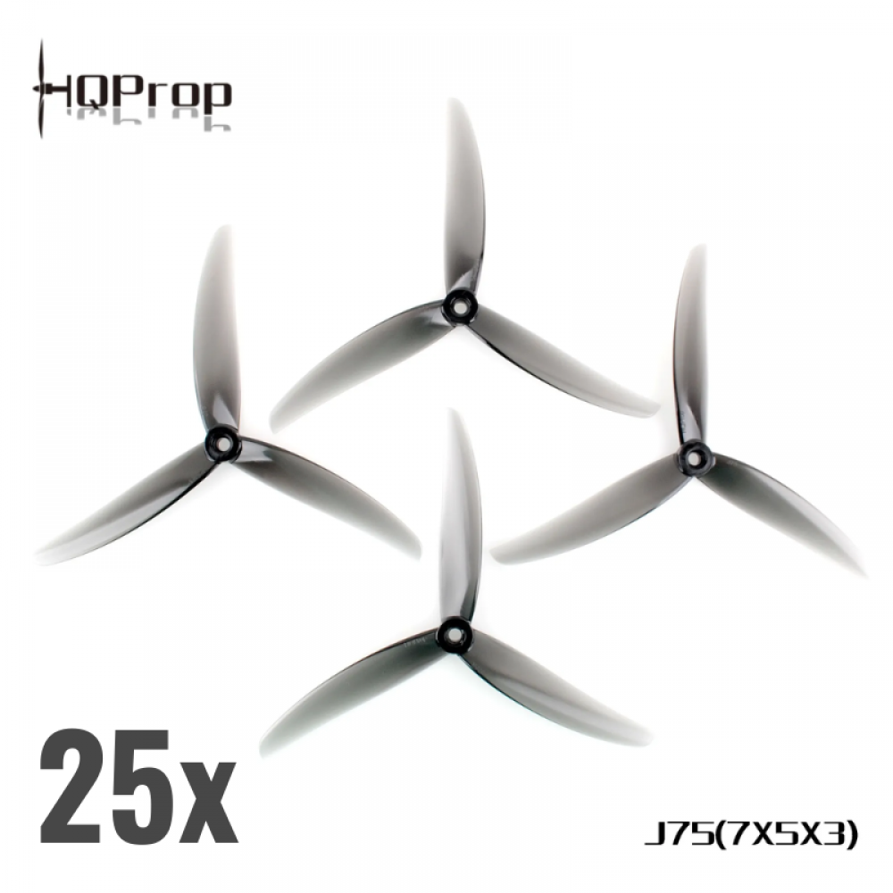 Пропелери HQProp J75 7x5x3 полікарбонат 2CW+2CCW (Light Grey) 25 комплектів