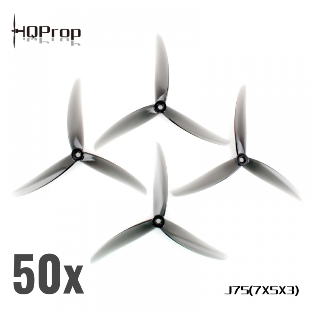 Пропелери HQProp J75 7x5x3 полікарбонат 2CW+2CCW (Light Grey) 50 комплектів