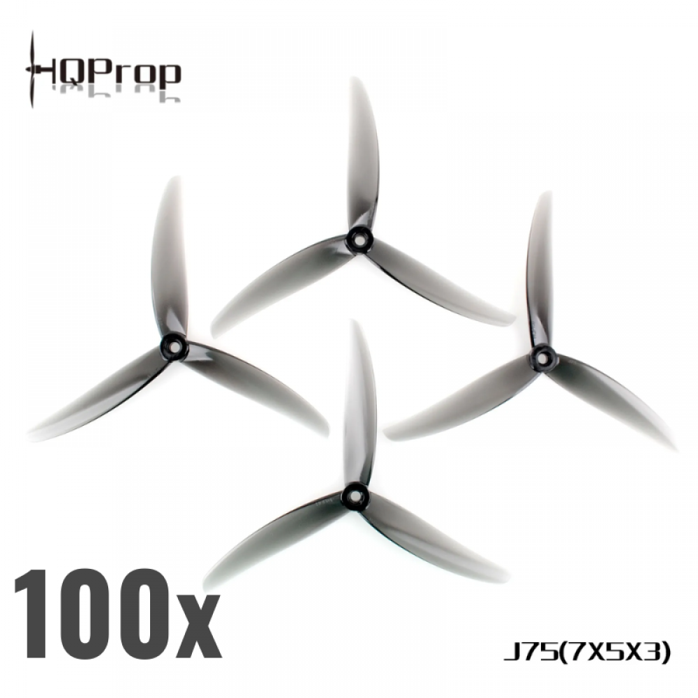 Пропелери HQProp J75 7x5x3 полікарбонат 2CW+2CCW (Light Grey) 100 комплектів