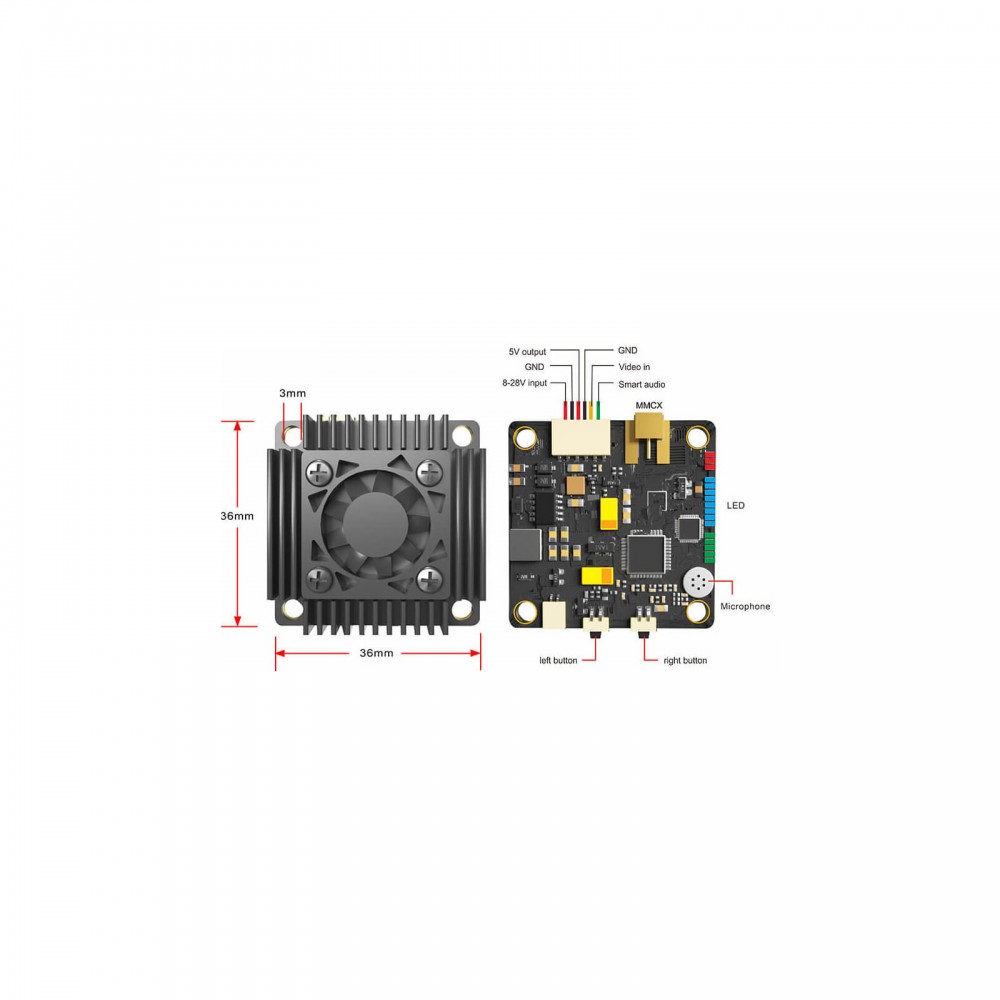 Відеопередавач (VTX) AKK Ultra Long Range 3W 5.8GHz 48CH L,X Band (TX3000LX)