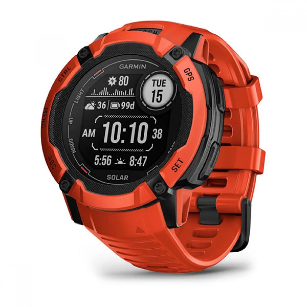 Смартгодинник Garmin Instinct 2X Solar Flame Red (010-02805-01)